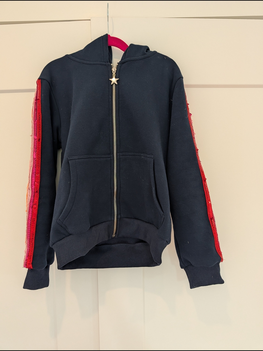Lola + The Boys Navy Sequin Hoodie Trackset